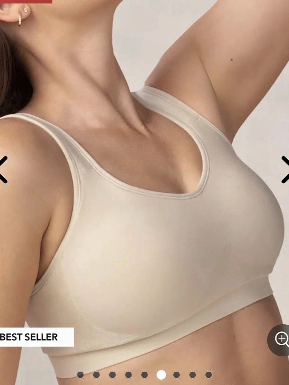 Shapermint Everyday Comfort Wireless Shaper Bra Wireless Shaper Bra Beige Large